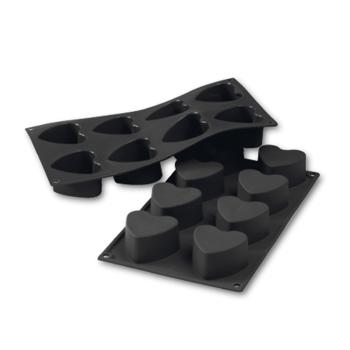 Preview: Silikon Backform Herzen – 8er Form für kleine Kuchen & Desserts (6 x 3,5 cm)